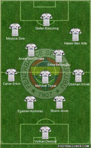 Fenerbahçe SK Formation 2013