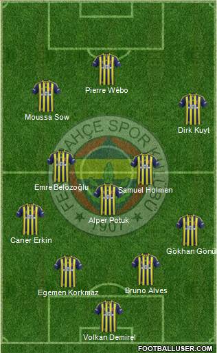 Fenerbahçe SK Formation 2013
