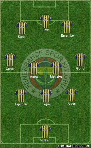Fenerbahçe SK Formation 2013