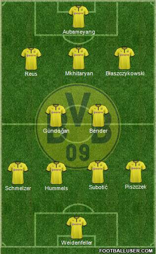 Borussia Dortmund Formation 2013