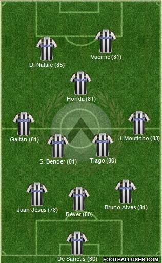 Udinese Formation 2013