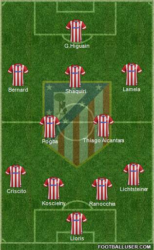 C. Atlético Madrid S.A.D. Formation 2013