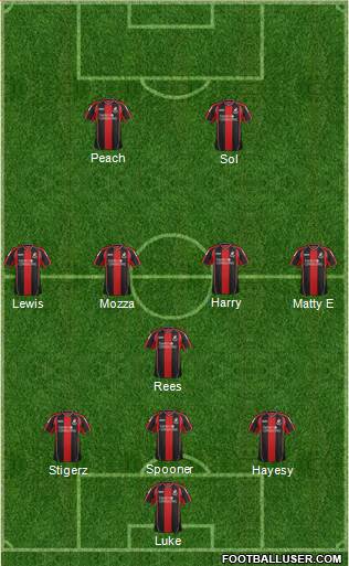 AFC Bournemouth Formation 2013