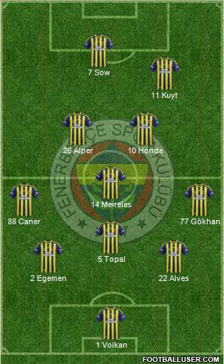Fenerbahçe SK Formation 2013