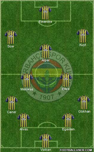 Fenerbahçe SK Formation 2013