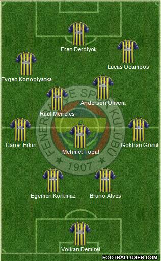 Fenerbahçe SK Formation 2013