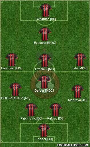 OGC Nice Côte d'Azur Formation 2013