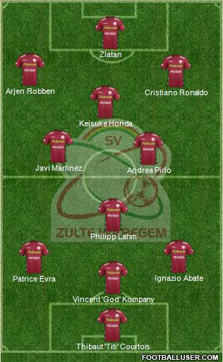 SV Zulte Waregem football formation