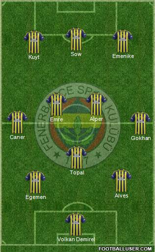Fenerbahçe SK Formation 2013