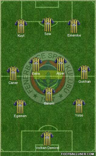 Fenerbahçe SK Formation 2013