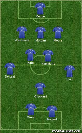 Leicester City 3-4-1-2 football formation