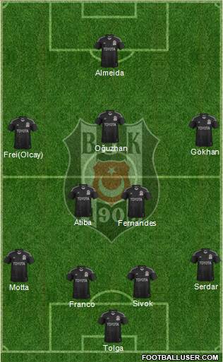 Besiktas JK Formation 2013