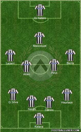 Udinese Formation 2013