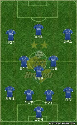 Ulsan Hyundai Formation 2013