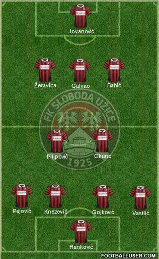FK Sloboda Point Sevojno Uzice Formation 2013