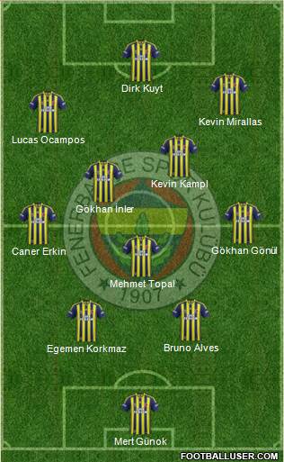 Fenerbahçe SK Formation 2013