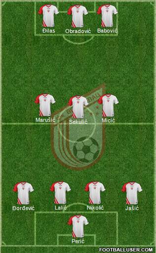 FK Vozdovac Beograd Formation 2013