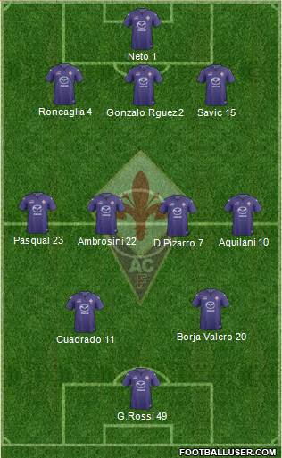 Fiorentina Formation 2013