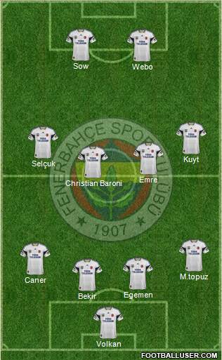 Fenerbahçe SK Formation 2013