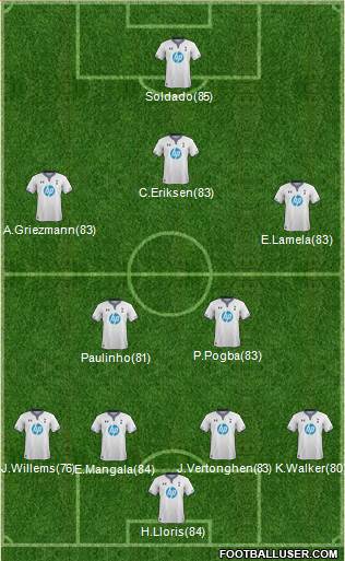 Tottenham Hotspur Formation 2013