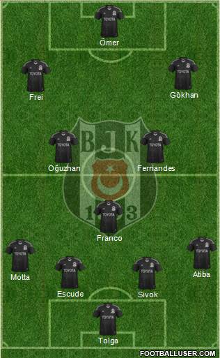 Besiktas JK Formation 2013