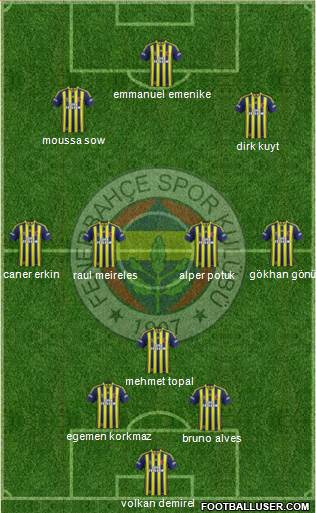 Fenerbahçe SK Formation 2013