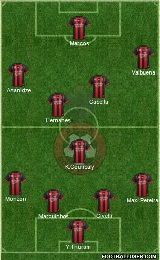 OGC Nice Côte d'Azur Formation 2013