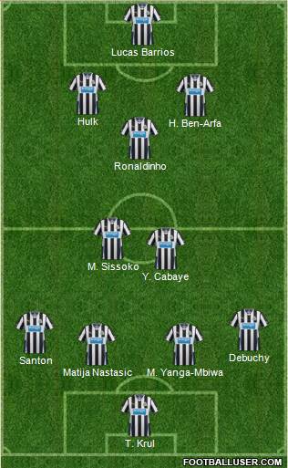 Newcastle United Formation 2013