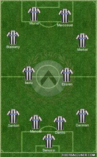 Udinese Formation 2013