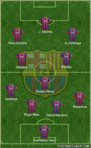 F.C. Barcelona Formation 2013