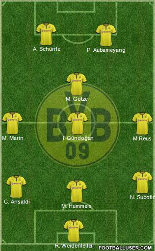 Borussia Dortmund Formation 2013
