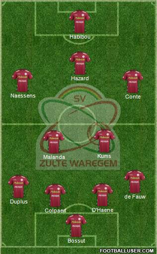 SV Zulte Waregem football formation