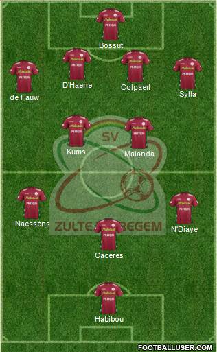 SV Zulte Waregem Formation 2013