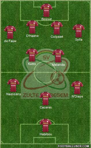 SV Zulte Waregem football formation