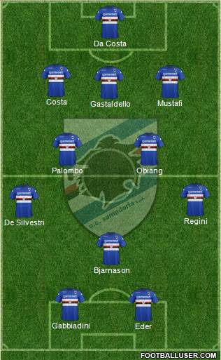 Sampdoria Formation 2013