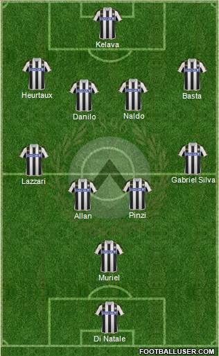 Udinese Formation 2013