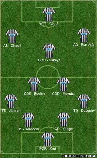 Newcastle United Formation 2013