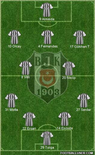 Besiktas JK Formation 2013
