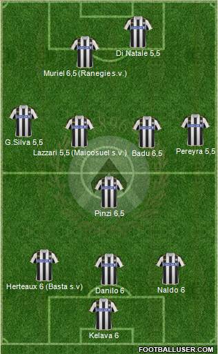 Udinese Formation 2013