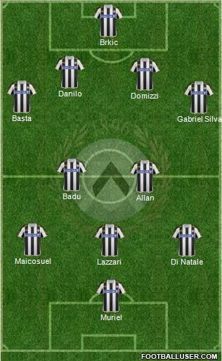 Udinese Formation 2013