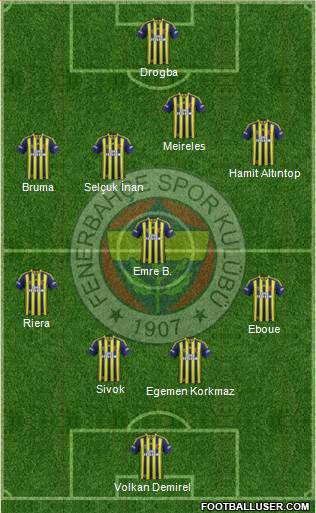 Fenerbahçe SK Formation 2013