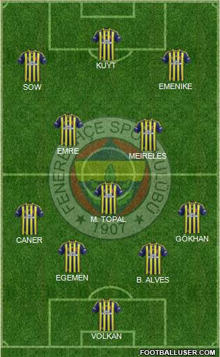Fenerbahçe SK Formation 2013