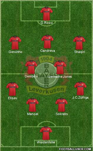 Bayer 04 Leverkusen Formation 2013