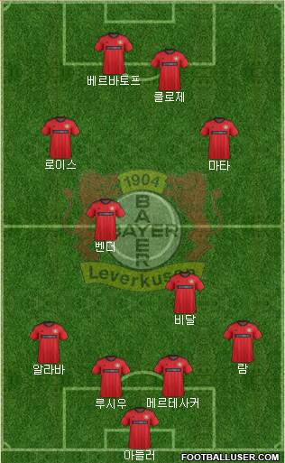 Bayer 04 Leverkusen Formation 2013