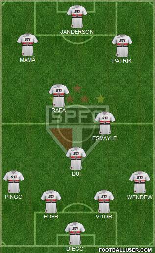 São Paulo FC Formation 2013