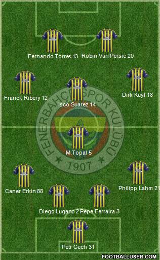 Fenerbahçe SK Formation 2013