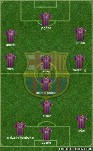 F.C. Barcelona Formation 2013