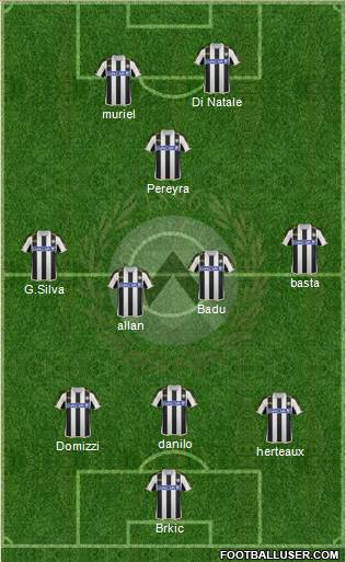 Udinese Formation 2013