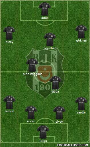 Besiktas JK Formation 2013