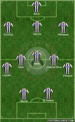 Udinese Formation 2013